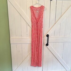 Motherhood Maternity Coral and White Patterned Dress